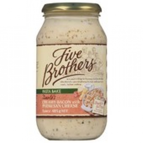 Five Brothers Creamy Bacon with Parmesan Cheese Pasta Bake 485g