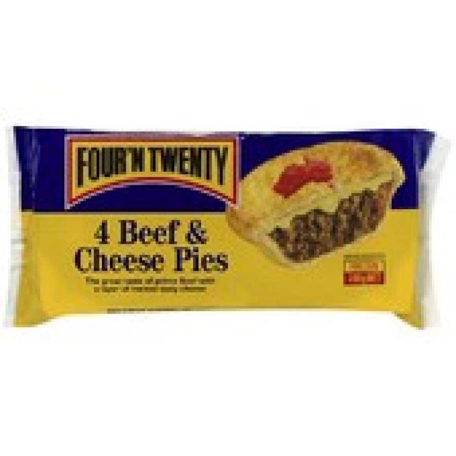Four 'N Twenty Frozen Beef & Cheese Pie 4 pack 700g