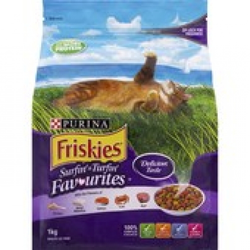 Friskies Surfin & Turfin Adult Cat Food 1kg