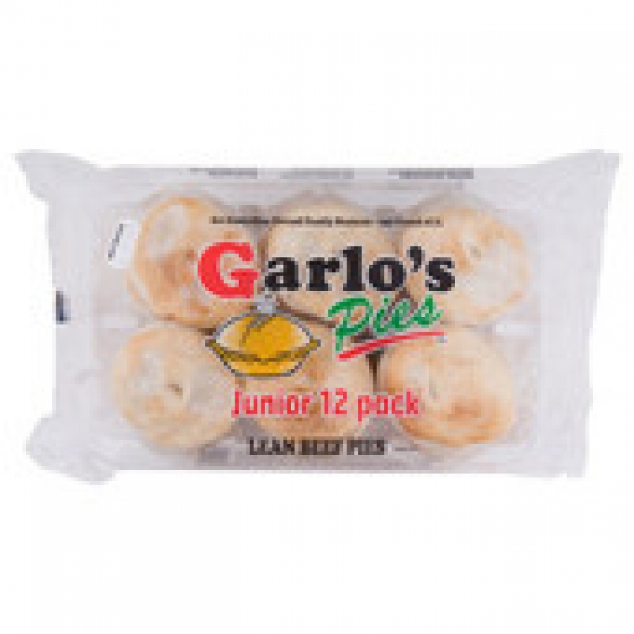 Garlos Junior Lean Beef Pies 12 pack 760g