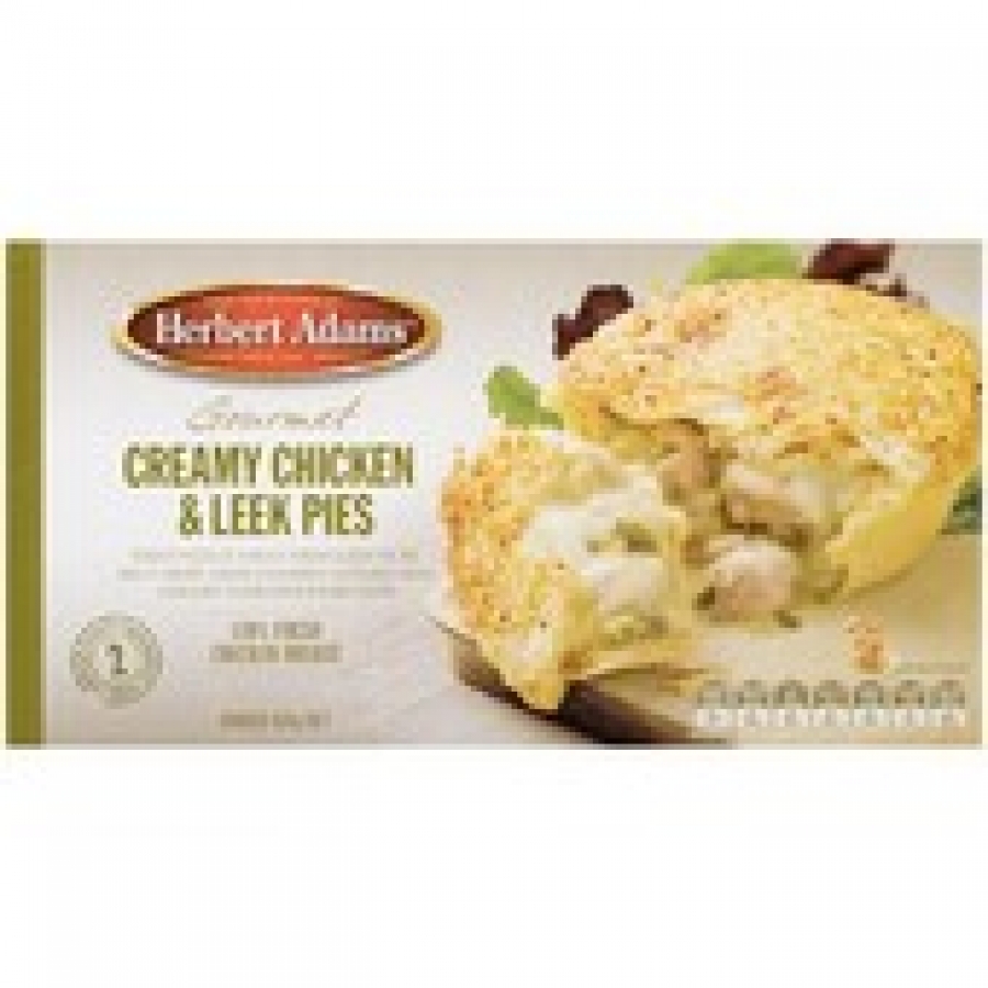Herbert Adams Chicken & Leek Frozen Pie 2 pack 420g
