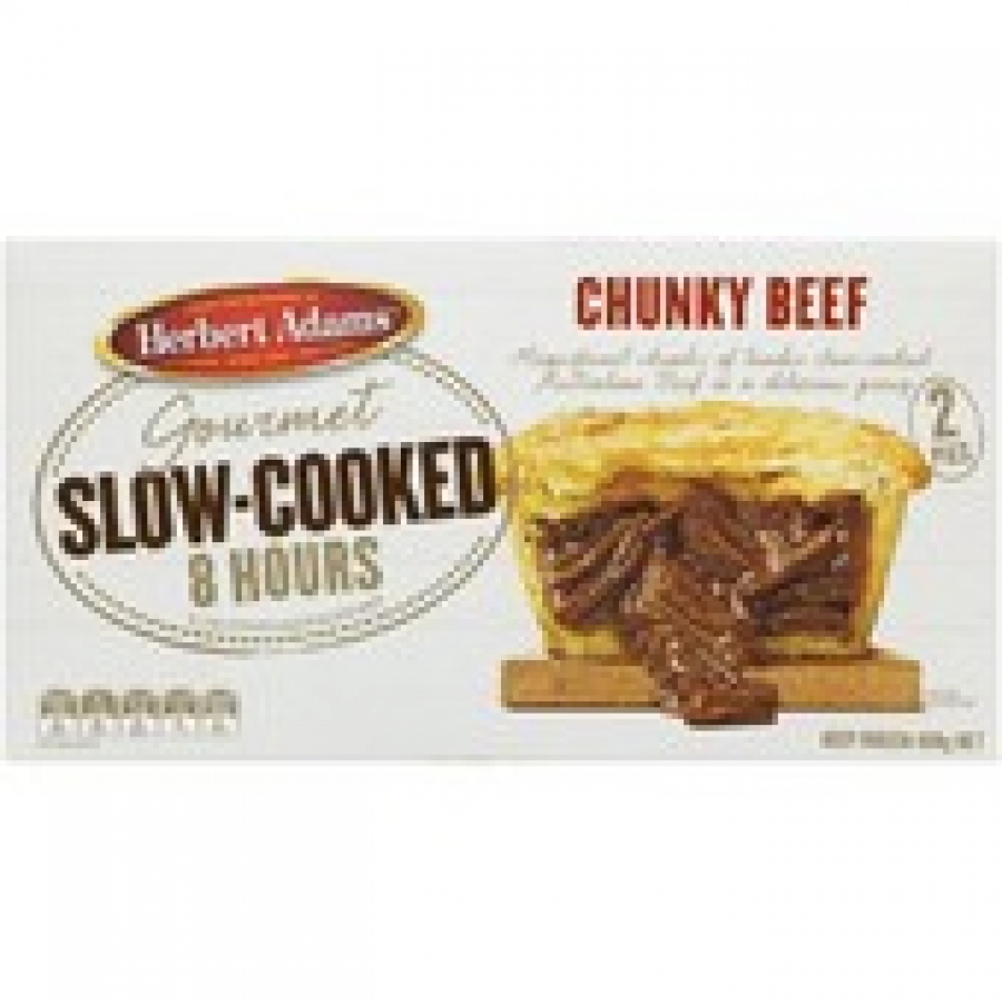 Herbert Adams Frozen Slow Cooked Chunky Beef Pies 400g