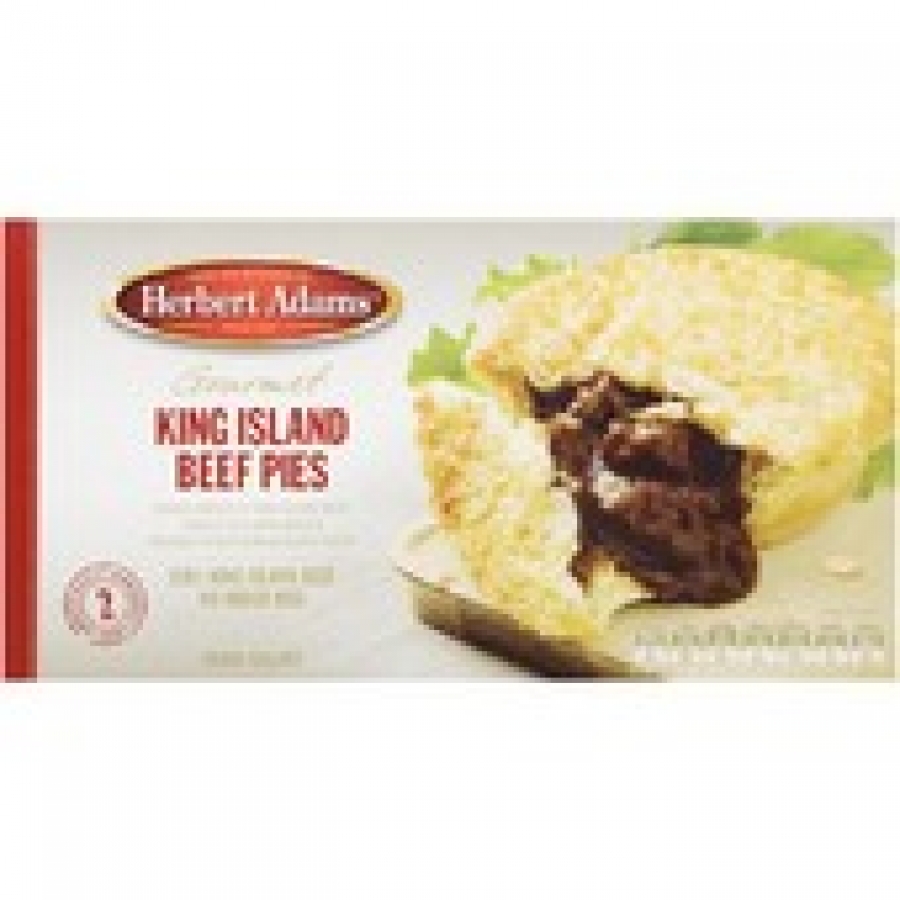 Herbert Adams Gourmet King Island Beef Frozen Pie 2 pack 420g