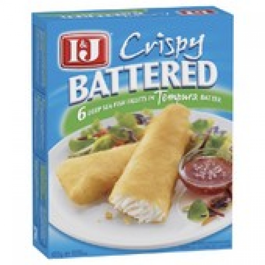 I&J Crispy Tempura Battered Frozen Fish Fillets 6 pack 425g