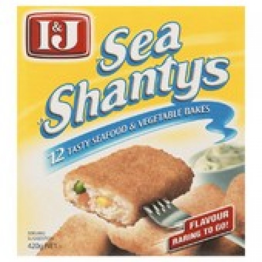 I&J Seafood & Vegetable Frozen Sea Shantys 12 pack 420g