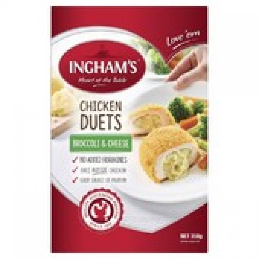 Ingham's Frozen Broccoli & Cheese Chicken Duets 2 pack 350g