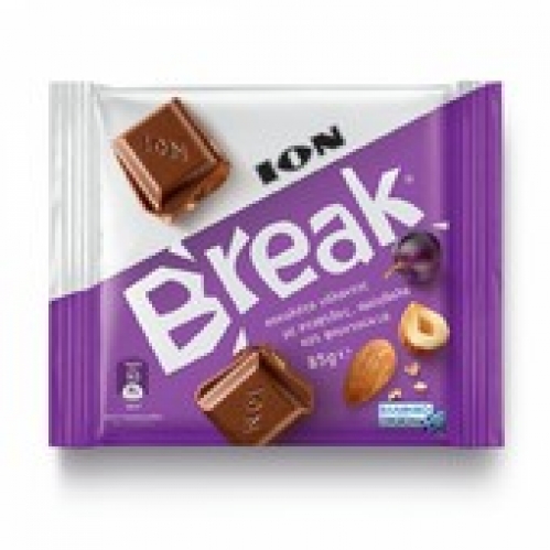 Ion Break Milk Chocolate with Raisins 85g