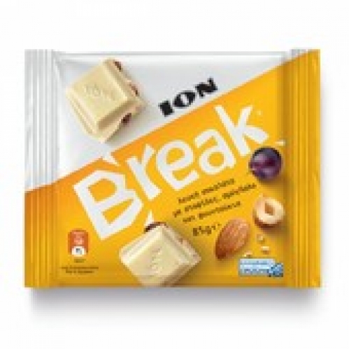 Ion Break White Chocolate With Raisins 85g