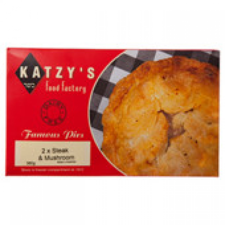 Katzy's Kosher Frozen Steak & Mushroom Pie 425g