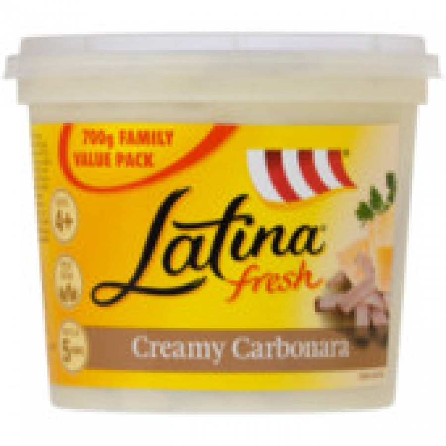 Latina Creamy Carbonara Pasta Sauce 700g