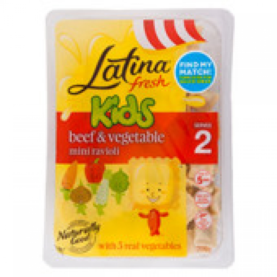 Latina Kids Mini Beef & Vegetable Ravioli 200g