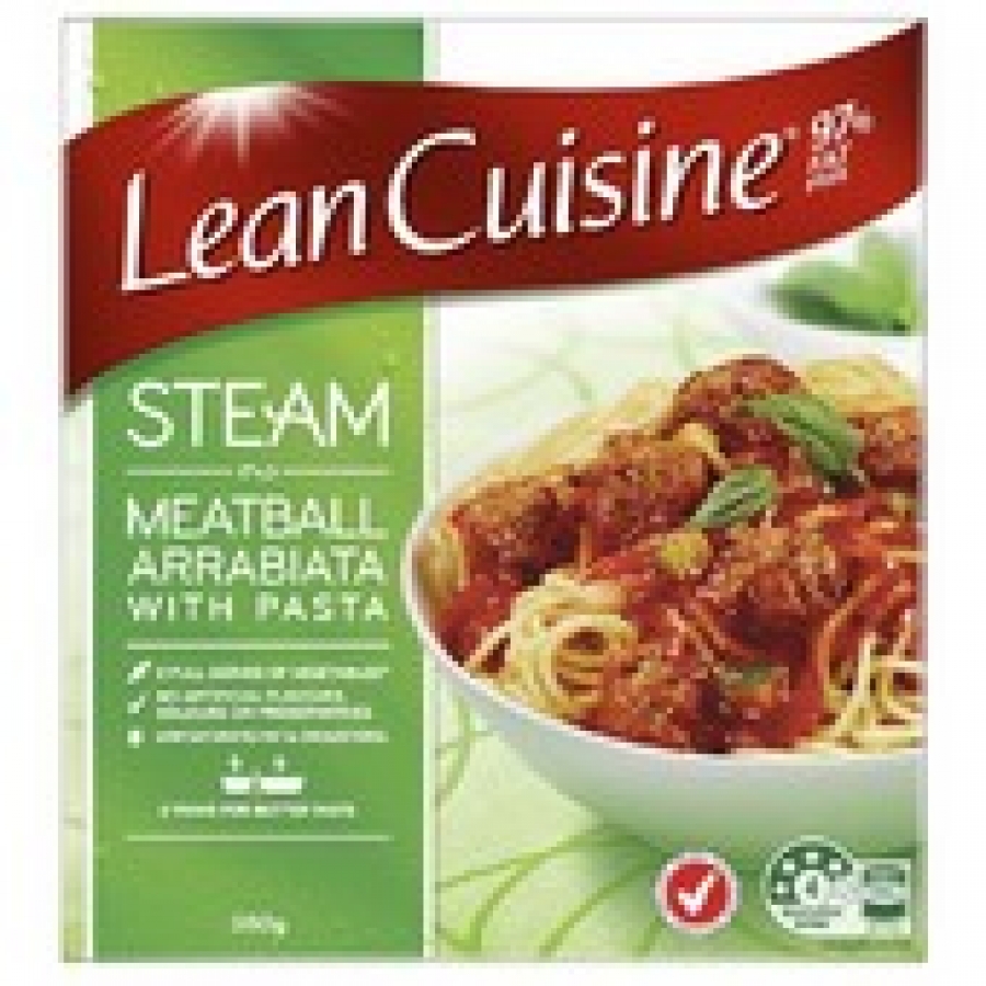 Lean Cuisine Steam Meals Arrabbiata Meatball Frozen Meal 380g