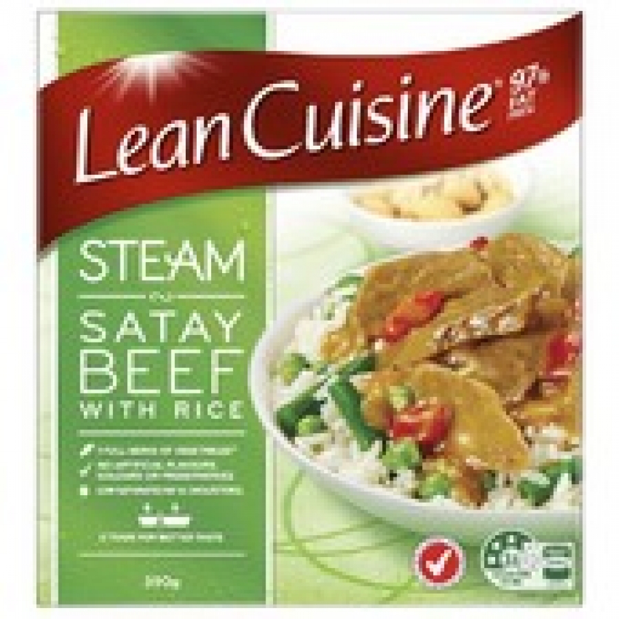 Lean Cuisine Steam Meals Beef Satay with Rice Frozen Meal 390g
