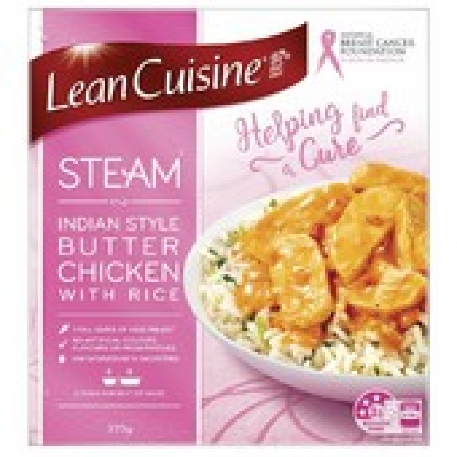 Lean Cuisine Steam Meals Indian Style Butter Chicken with Rice Frozen Meal 370g