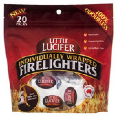 Little Lucifer Individually Wrapped Firelighters 20 pack