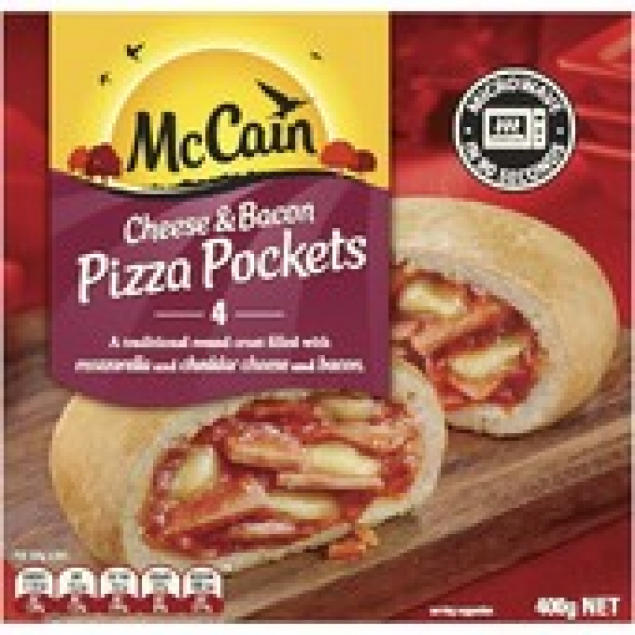 McCain Cheese & Bacon Frozen Pizza Pockets 400g