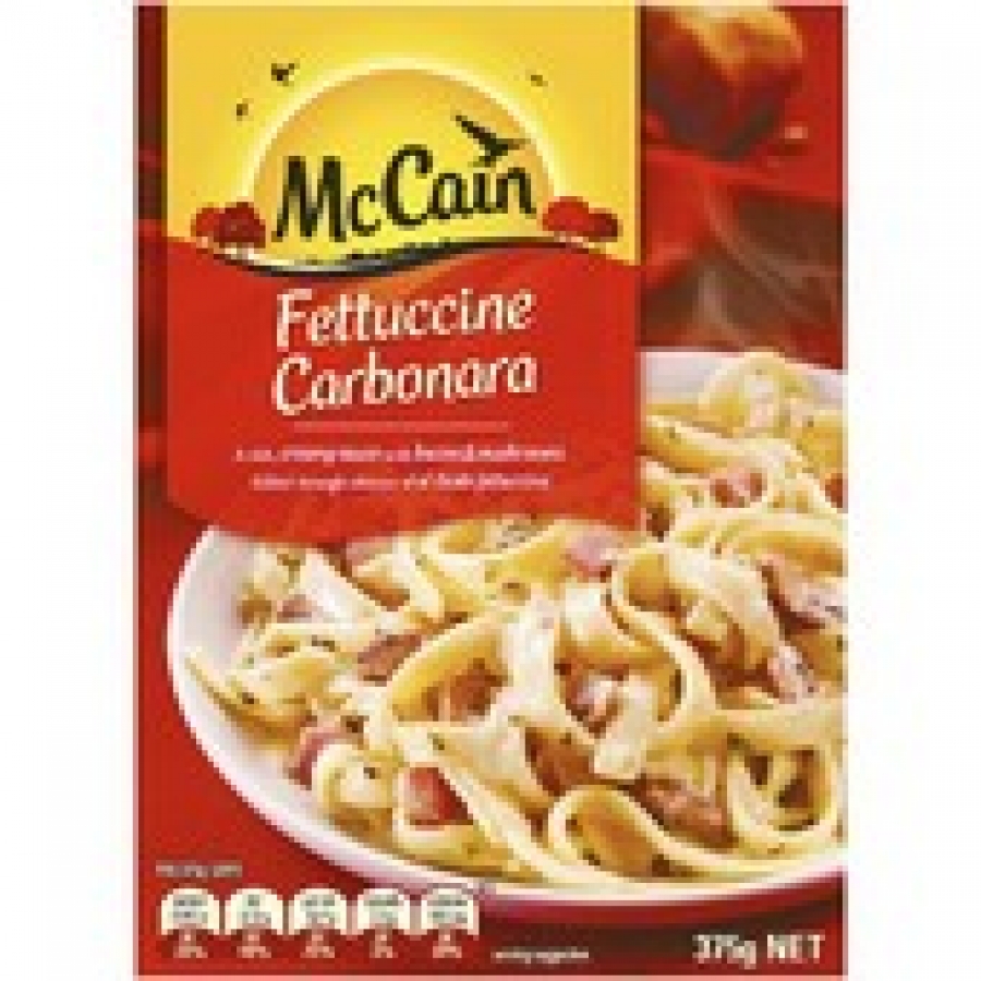 McCain Red Box Fettuccine Carbonara Frozen Meal 375g