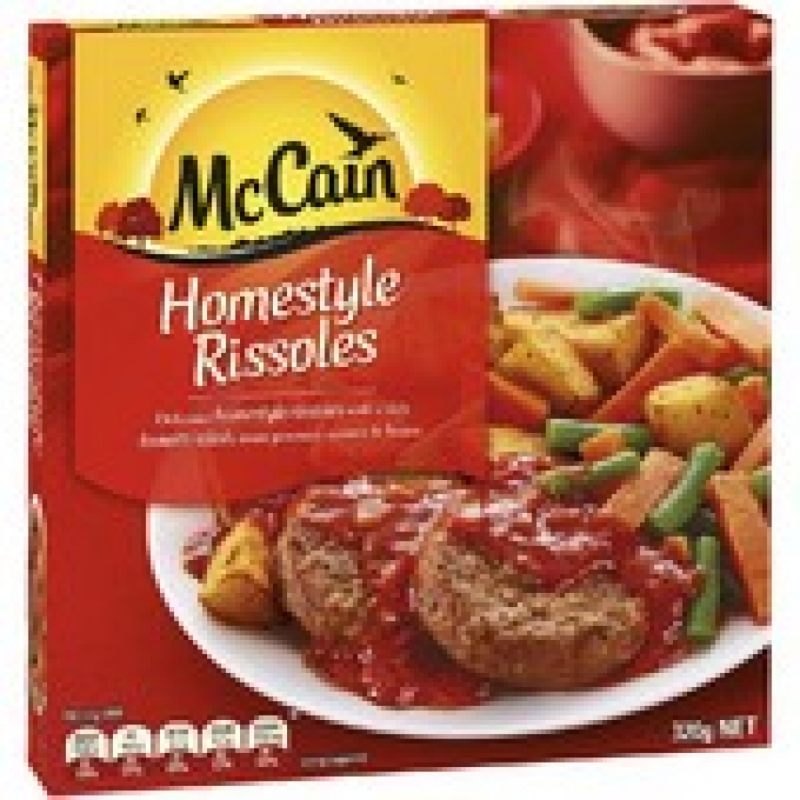 McCain Red Box Homestyle Rissoles Frozen Meal 320g