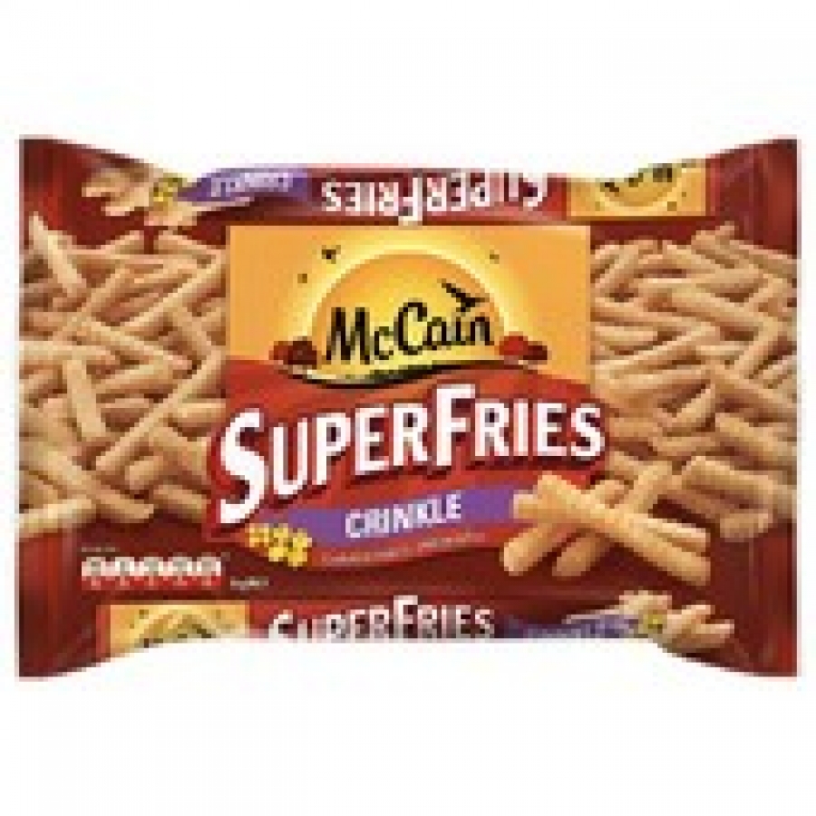 McCain Superfries Polyunsaturated Crinkle Cut Frozen Potato Chips 1kg
