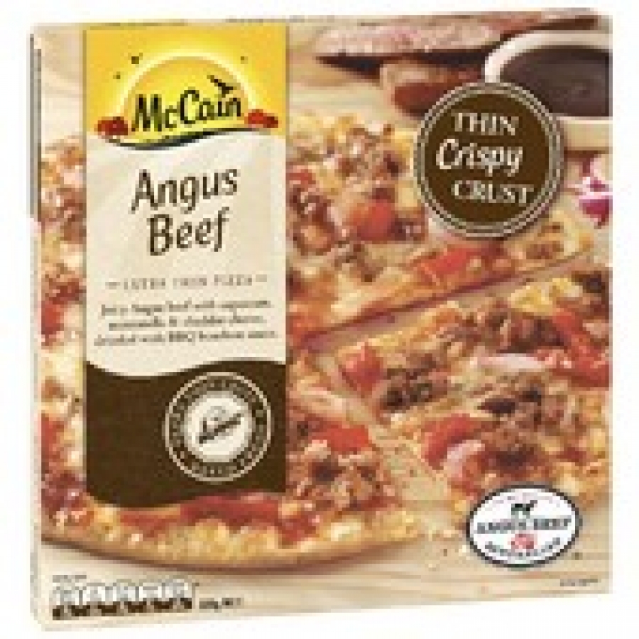 McCain Ultra Thin Crust Angus Beef Frozen Pizza 320g