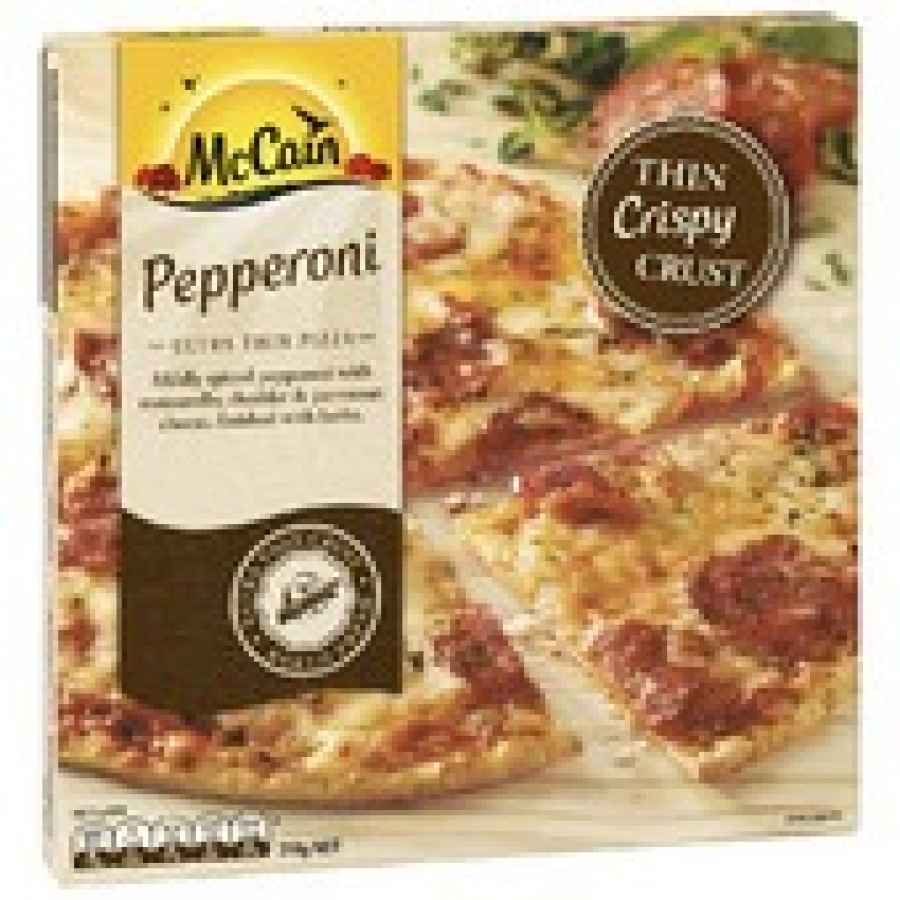 McCain Ultra Thin Crust Pepperoni Frozen Pizza 330g