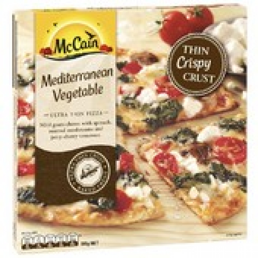 McCain Ultra Thin Mediterranean Vegetable Frozen Pizza 310g