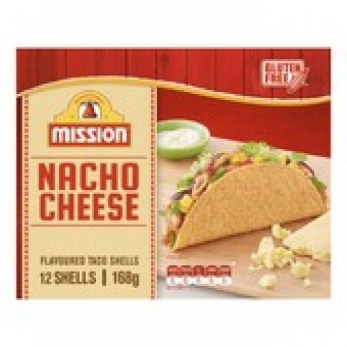 Mission Nacho Cheese Taco Shells 168g