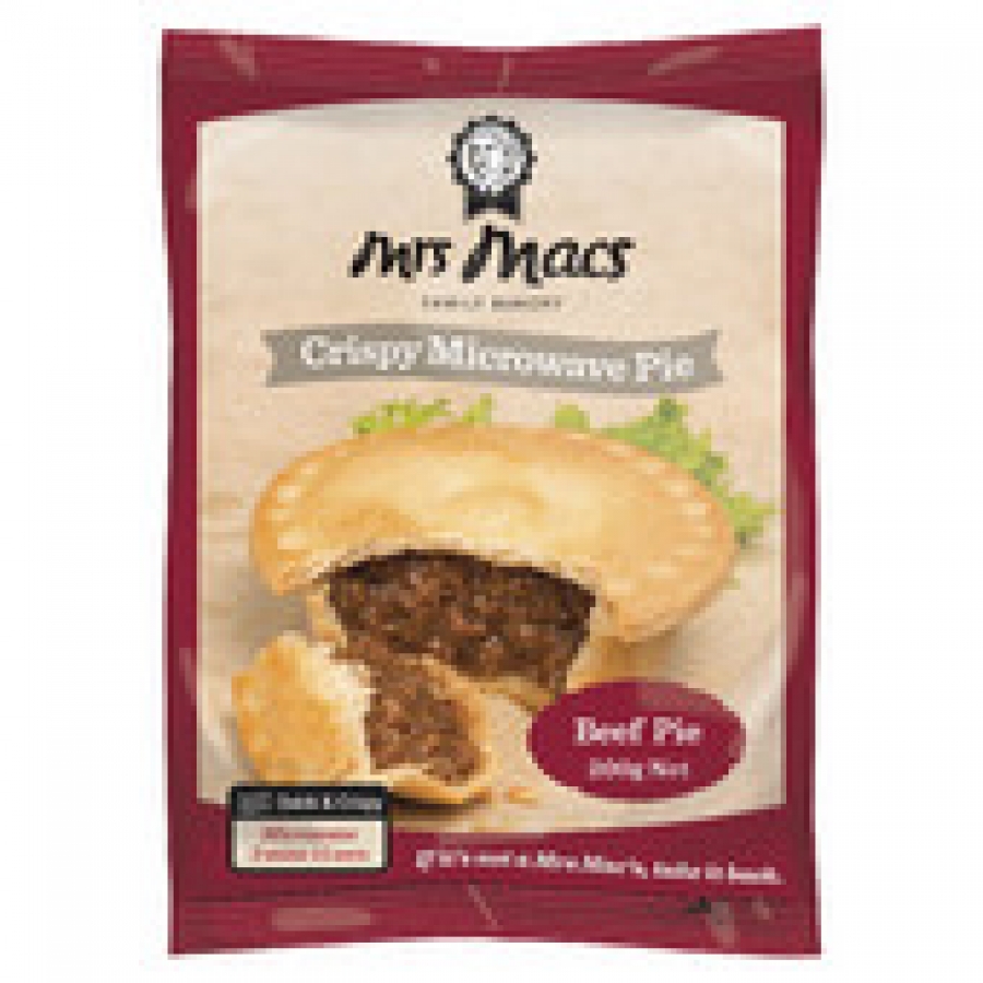 Mrs Macs Crispy Microwave Frozen Beef Pie 200g