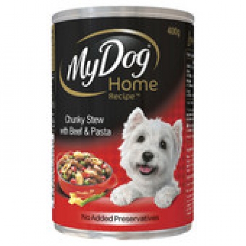 My Dog Home Recipe Dog Food Chunky Stew With Beef 400g