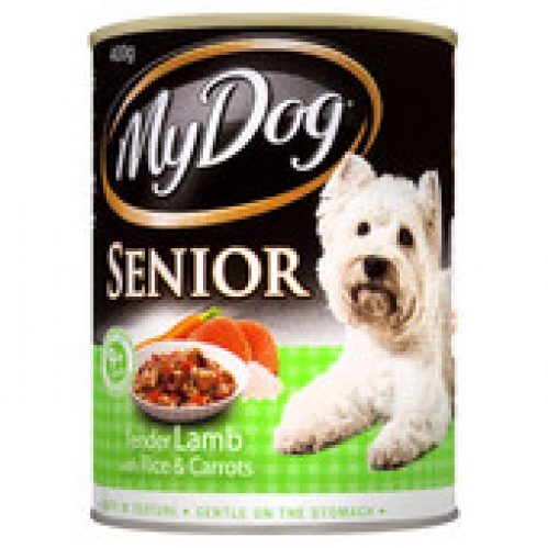 My Dog Senior Tender Lamb with Rice & Carrot Canned Dog Food 400g