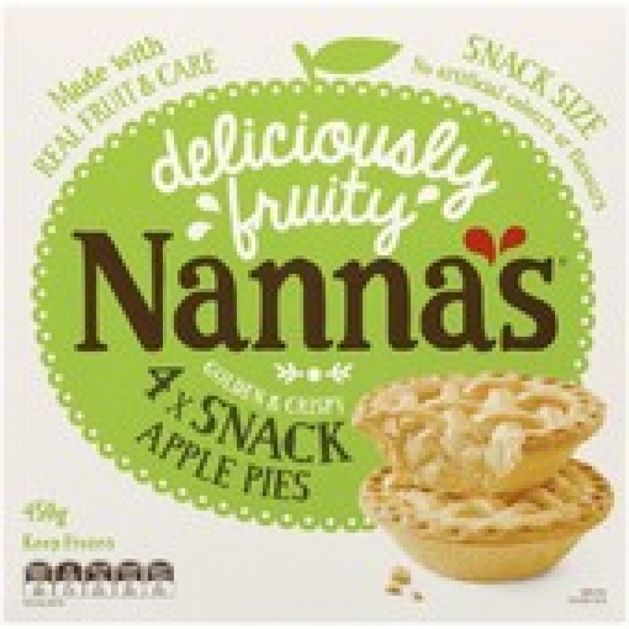 Nanna's Frozen Snack Size Apple Pies 450g