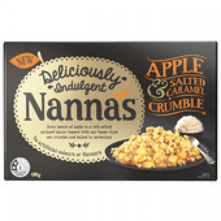 Nanna's Premium Apple And Salted Caramel Crumble 400g
