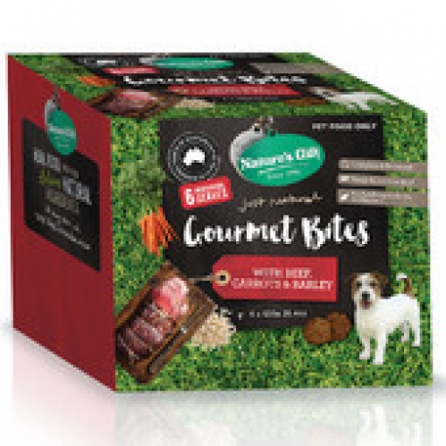 Nature's Gift Gourmet Bites with Beef Carrots & Barley Dog Food 6 pack