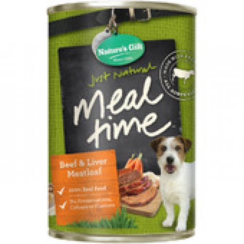 Nature's Gift Just Natural Meal Time Beef & Liver Meatloaf Canned Dog Food 700g