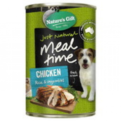 Nature's Gift Just Natural Meal Time Chicken Rice & Vegetables Canned Dog Food 700g