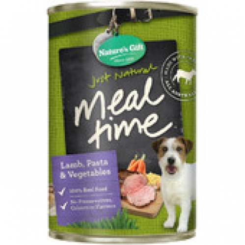 Nature's Gift Just Natural Meal Time Lamb Pasta & Vegetables Canned Dog Food 700g