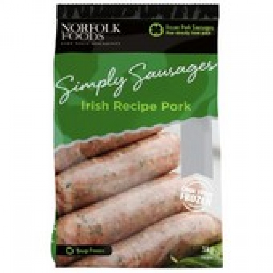 Norfolk Foods Simply Irish Frozen Pork Sausages 1kg