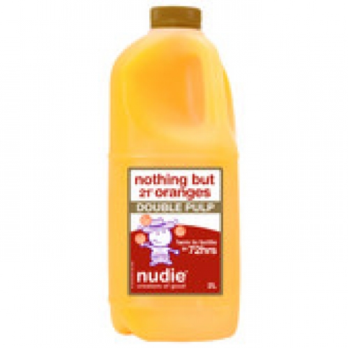 Nudie Nothing But 100% Orange Double Pulp Juice 2L