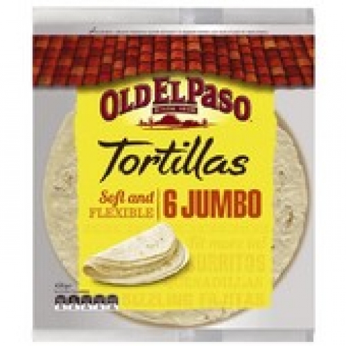 Old El Paso Jumbo Burrito Tortilla 6 pack