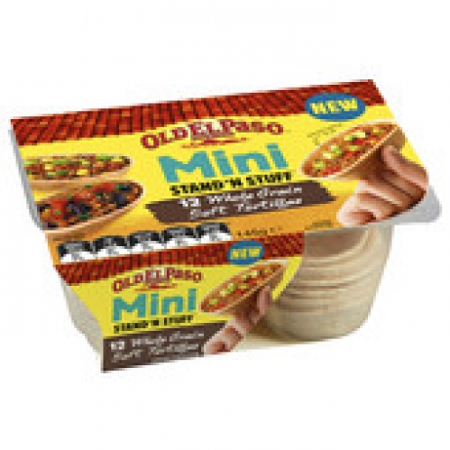 Old El Paso Stand N Stuff Mini Wholewheat Tortillas 145g