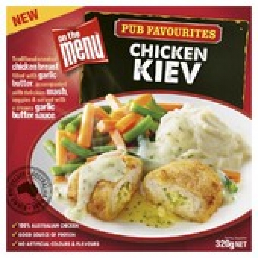 On The Menu Chicken Kiev Plated Frozen Meal 320g