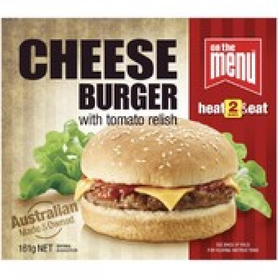 On The Menu Frozen Cheese Burger 161g