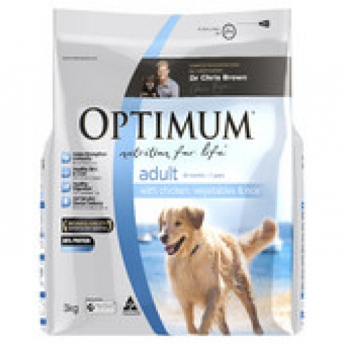 Optimum Chicken Vegetables & Rice Dry Dog Food 3kg