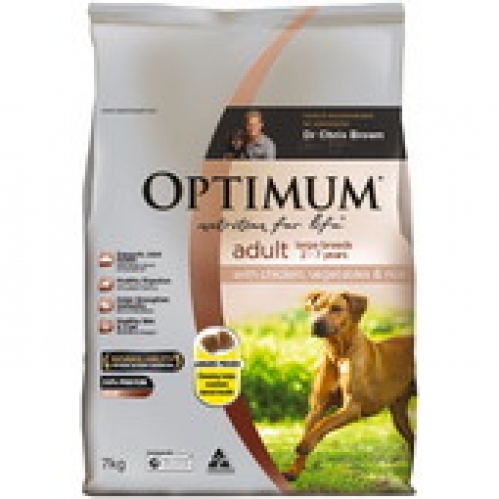 Optimum Large Breeds with Chicken Vegetables & Rice Dry Dog Food 7kg