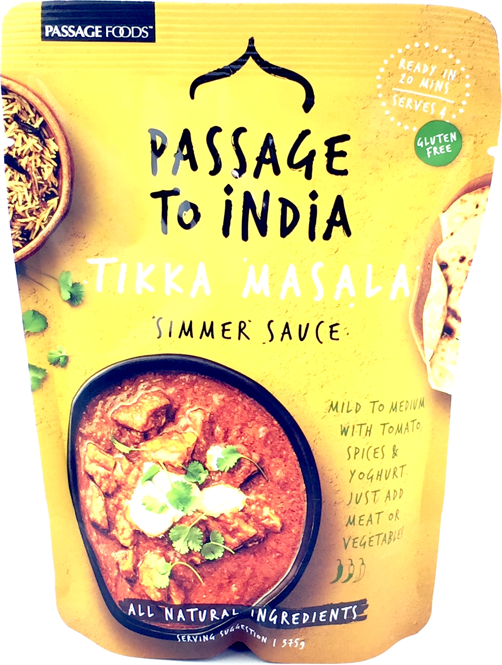 Passage Foods Passage to India Tikka Masala Simmer Sauce 375g