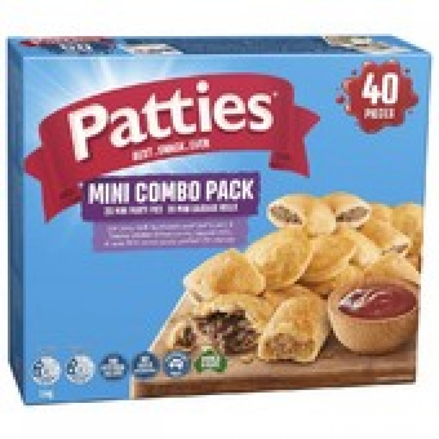 Patties Combo Frozen Party Pie & Sausage Rolls 40 pack 1kg