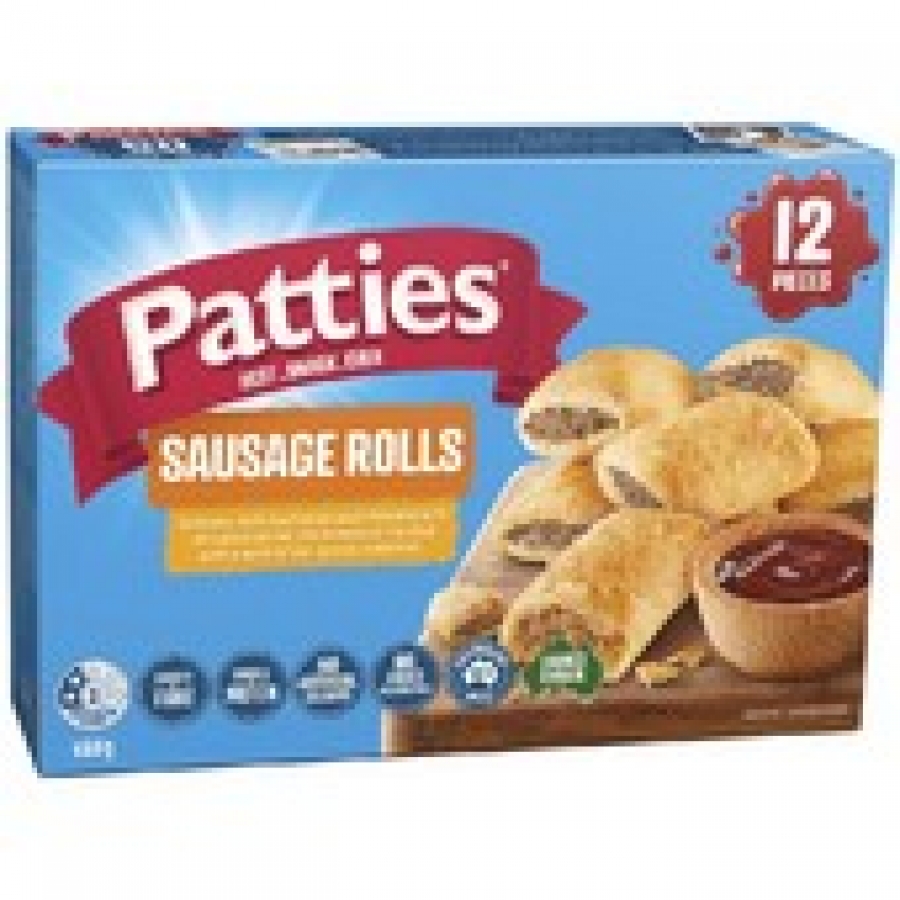 Patties Frozen Party Sausage Rolls 12 pack 450g