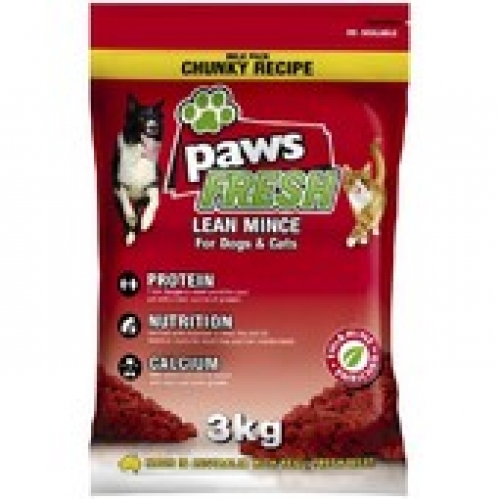 Paws Lean Dog Mince 3kg