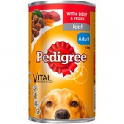 Pedigree Beef Loaf Canned Dog Food 1.2kg