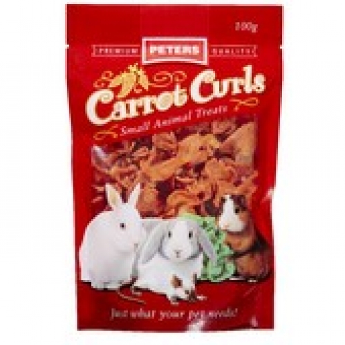 Peters Carrot Curls Small Animal Treats 100g